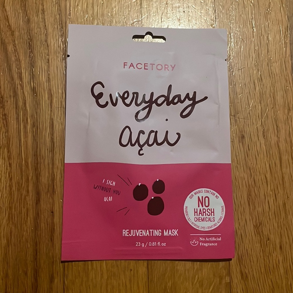 NWT Facetory everyday açaí rejuvenating mask